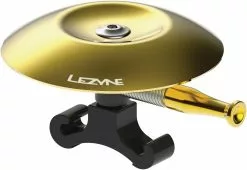 Lezyne Classic Shallow Brass Klingel Messing Poliert, Schwarze Halterung