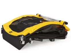 Burley Bee Double Kinderanhänger -E-Bikes Verkäufe burley bee gelb folded