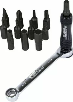 Lezyne Werkzeug Ratchet Kit Mit Tasche, Schwarz/Nickel